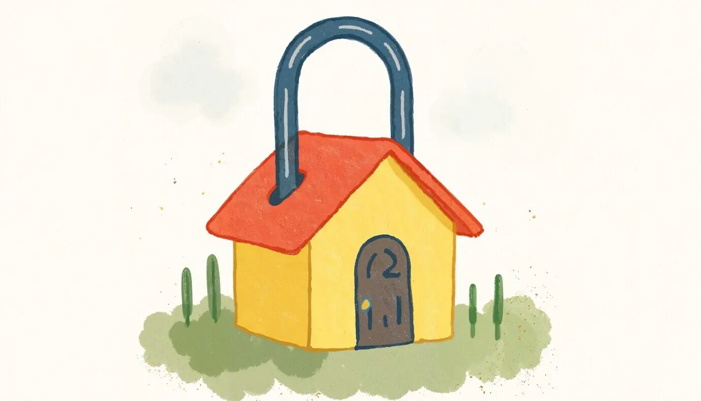 Illustration of the housing crisis concept